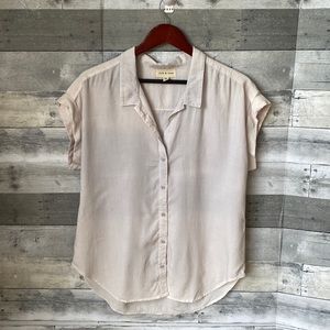 ANTHROPOLOGIE CLOTH AND STONE BUTTON DOWN SHIRT WHITE WOMEN’S LARGE